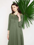 LYLA Woman FRONT EMBROIDERED REGULAR FITTED FLARED KURTA