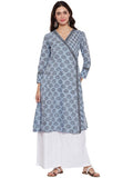 COTTON KURTA WITH OVERLAP PRINT