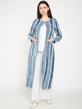 Lyla Block print striped jacket
