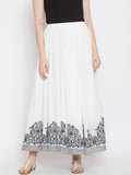 LYLA WOMAN EMBROIDERED FLARED SKIRT