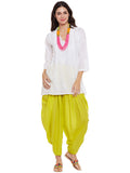 Yellowish Green Flared Dhoti Pant