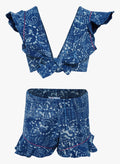 LYLA KIDS BLOCK PRINTED SHORTS AND TOP SET