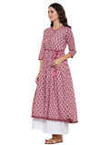 COTTON LONG KURTA WITH FRONT LOOPS