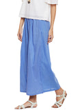 Powder Blue Flared Cotton Palazzos