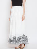 LYLA WOMAN EMBROIDERED FLARED SKIRT