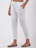 LYLA WOMAN STRAIGHT PANT WITH CHIKANKARI WORK