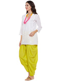 Yellowish Green Flared Dhoti Pant