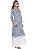 COTTON KURTA WITH OVERLAP PRINT