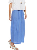 Powder Blue Flared Cotton Palazzos