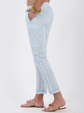 LYLA WOMAN STRAIGHT PANT WITH CHIKANKARI WORK