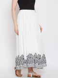 LYLA WOMAN EMBROIDERED FLARED SKIRT