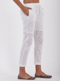 LYLA WOMAN STRAIGHT PANT WITH CHIKANKARI WORK