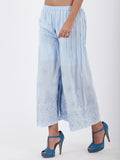 LYLA WOMAN FLARED PALAZZO WITH CHIKANKARI WORK