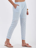 LYLA WOMAN STRAIGHT PANT WITH CHIKANKARI WORK