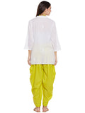 Yellowish Green Flared Dhoti Pant