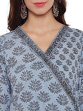 COTTON KURTA WITH OVERLAP PRINT