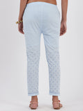 LYLA WOMAN STRAIGHT PANT WITH CHIKANKARI WORK