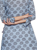 COTTON KURTA WITH OVERLAP PRINT