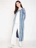 Lyla Block print striped jacket