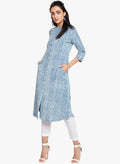 Lyla Woman full front open shirt kurta