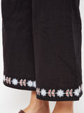 Lyla Woman Palazzo with Bottom Hem Embroidery