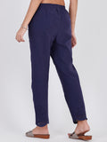 LYLA WOMAN KHADI STRAIGHT PANT SCHIFFLI WORK