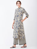 LYLA WOMAN BLOCK PRINTED KURTA PALAZZO SET