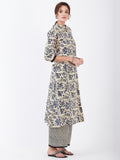 LYLA WOMAN BLOCK PRINTED KURTA PALAZZO SET