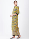 LYLA WOMAN BLOCK PRINTED KURTA PALAZZO SET