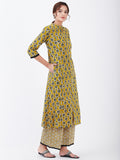 LYLA WOMAN BLOCK PRINTED KURTA PALAZZO SET