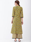 LYLA WOMAN BLOCK PRINTED KURTA PALAZZO SET