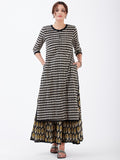 LYLA WOMAN BLOCK PRINTED SKIRT KURTA SET