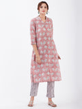 LYLA WOMAN BLOCK PRINTED KURTA PANT SET