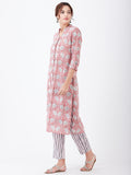 LYLA WOMAN BLOCK PRINTED KURTA PANT SET