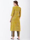 LYLA WOMAN BLOCK PRINTED KURTA PANT SET