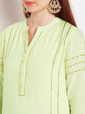 Lyla Gota Kurta And Palazzo Set With Embroidery