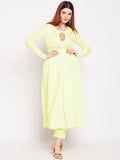 Lyla Gota Cotton Anarkali With Embroidery