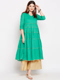 Lyla Gota Cotton Tier Kurta