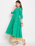 Lyla Gota Cotton Tier Kurta