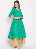 Lyla Gota Cotton Tier Kurta