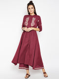 Lyla Woman Yoke Embroidered Tunic Style Long Kurta