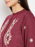 Lyla Woman Yoke Embroidered Tunic Style Long Kurta
