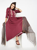 Lyla Woman Yoke Embroidered Tunic Style Long Kurta