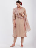 LYLA WOMAN STRAIGHT CONTRAST CHIKANKARI KURTA