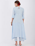 LYLA WOMAN FLARED KURTA WITH CHIKANKARI