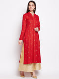 Lyla Cotton Kurta With Gold Block Print Motifs