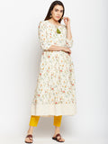 FLORAL ANARKALI KURTA WITH TASSEL DETAILING