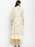 FLORAL ANARKALI KURTA WITH TASSEL DETAILING