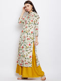 FLORAL PLEATED ANARKALI KURTA