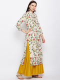 FLORAL PLEATED ANARKALI KURTA